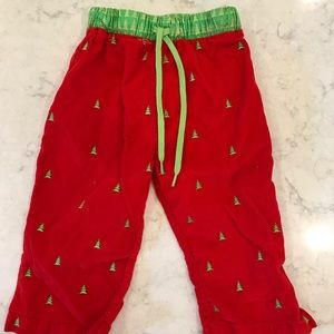 Red Christmas Tree Pants- Size 12-18 mo